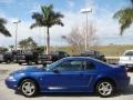 2003 Sonic Blue Metallic Ford Mustang V6 Coupe  photo #6