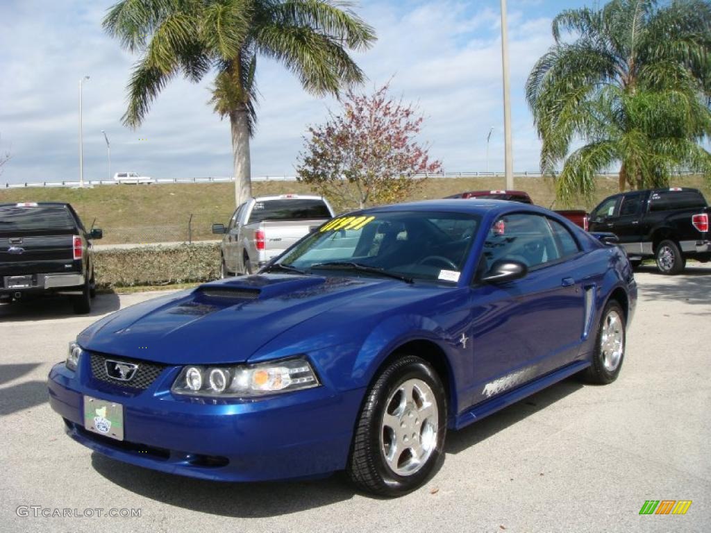 2003 Mustang V6 Coupe - Sonic Blue Metallic / Dark Charcoal photo #7
