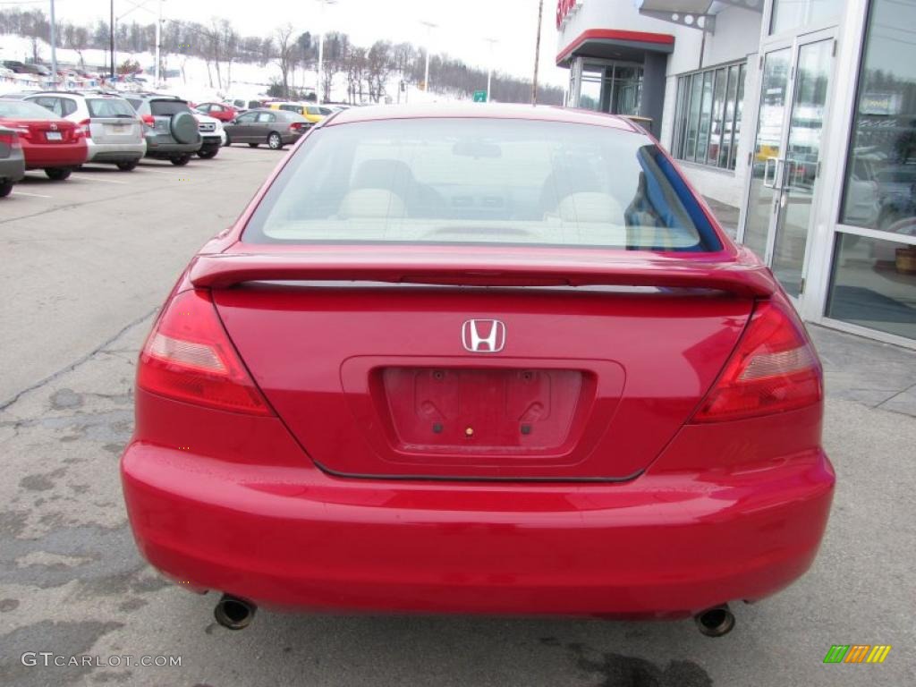 2003 Accord EX V6 Coupe - San Marino Red / Ivory photo #5