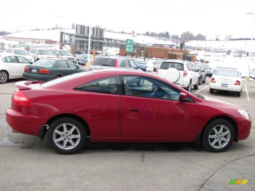 2003 Accord EX V6 Coupe - San Marino Red / Ivory photo #7