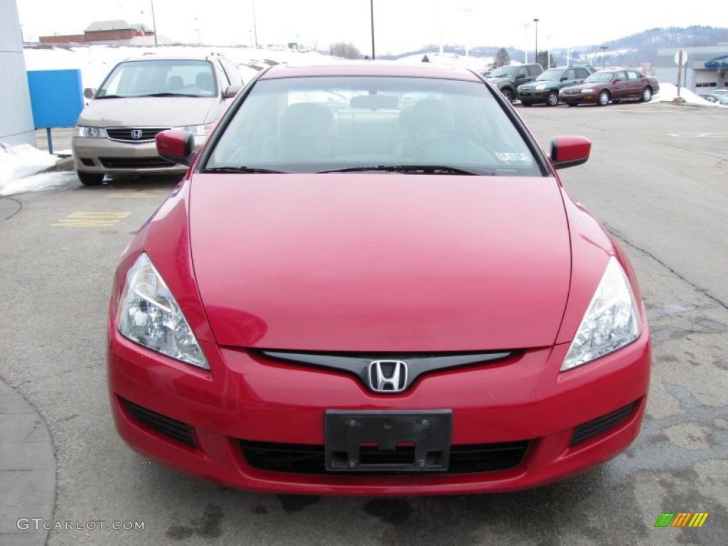 2003 Accord EX V6 Coupe - San Marino Red / Ivory photo #10