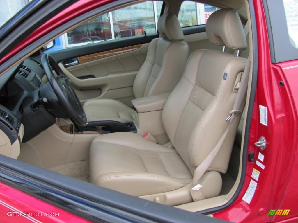 2003 Accord EX V6 Coupe - San Marino Red / Ivory photo #14