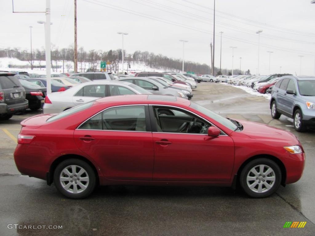 2008 Camry XLE - Barcelona Red Metallic / Bisque photo #6