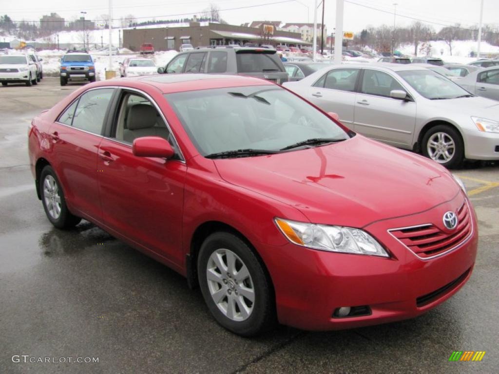 2008 Camry XLE - Barcelona Red Metallic / Bisque photo #7