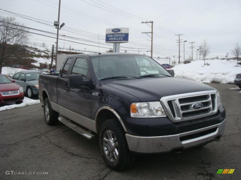 2008 F150 XLT SuperCab 4x4 - Black / Medium Flint Grey photo #1