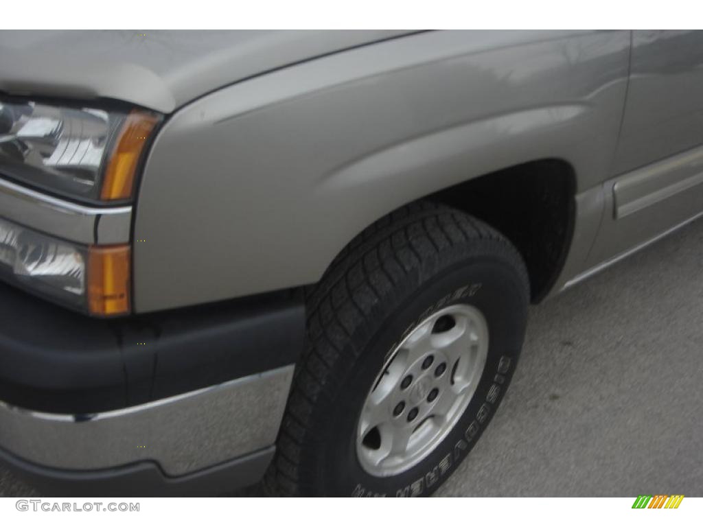 2003 Silverado 1500 LS Extended Cab 4x4 - Light Pewter Metallic / Dark Charcoal photo #16