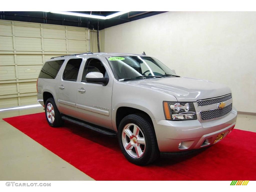 2007 Suburban 1500 LT - Silver Birch Metallic / Ebony photo #1