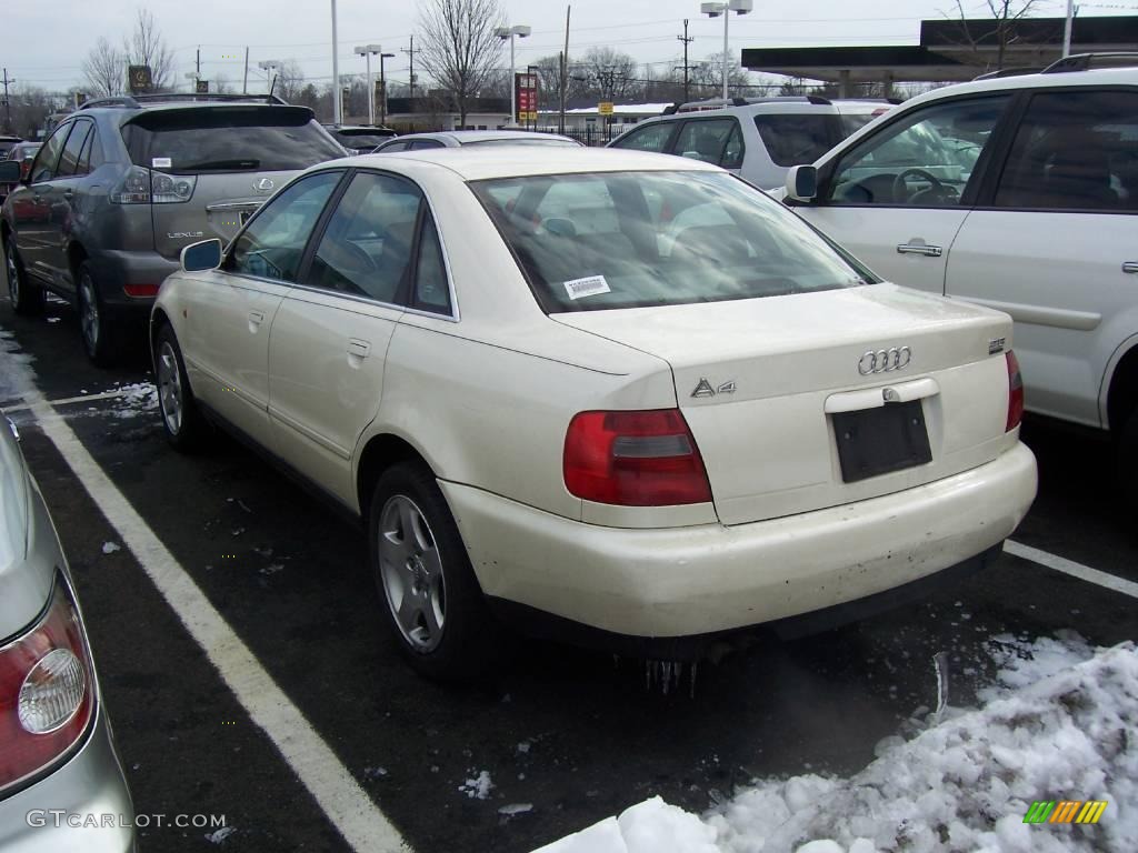 1998 A4 2.8 quattro Sedan - Pearl White Pearlescent / Opal Grey photo #4