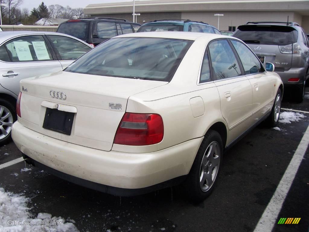 1998 A4 2.8 quattro Sedan - Pearl White Pearlescent / Opal Grey photo #5