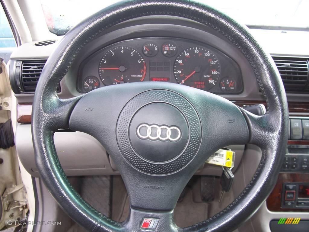 1998 A4 2.8 quattro Sedan - Pearl White Pearlescent / Opal Grey photo #7