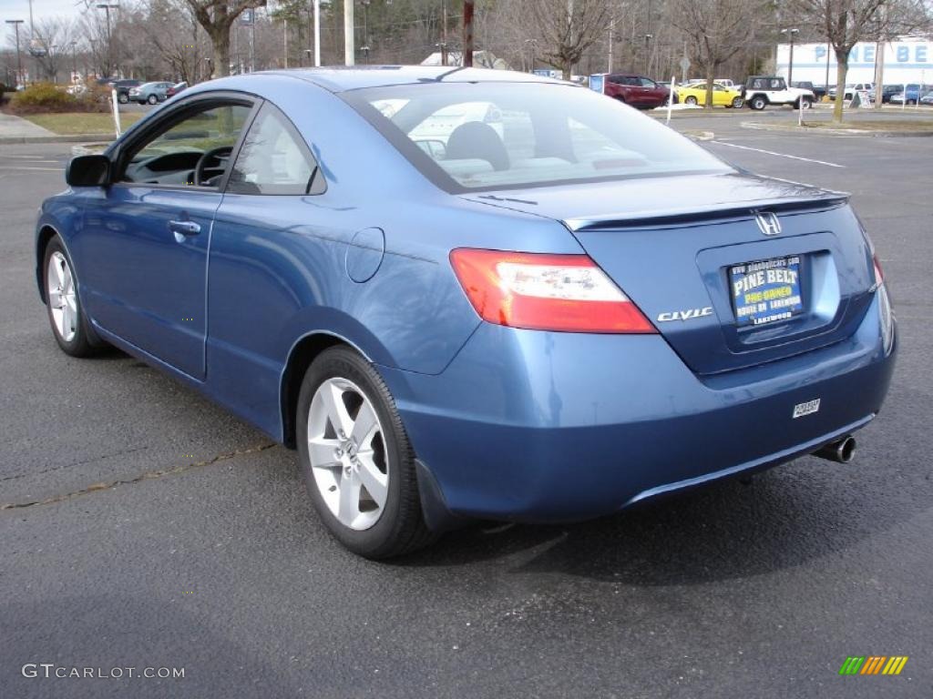 2007 Civic EX Coupe - Atomic Blue Metallic / Gray photo #6
