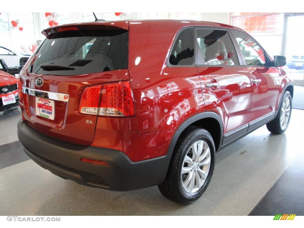 2011 Sorento EX - Spicy Red / Beige photo #8