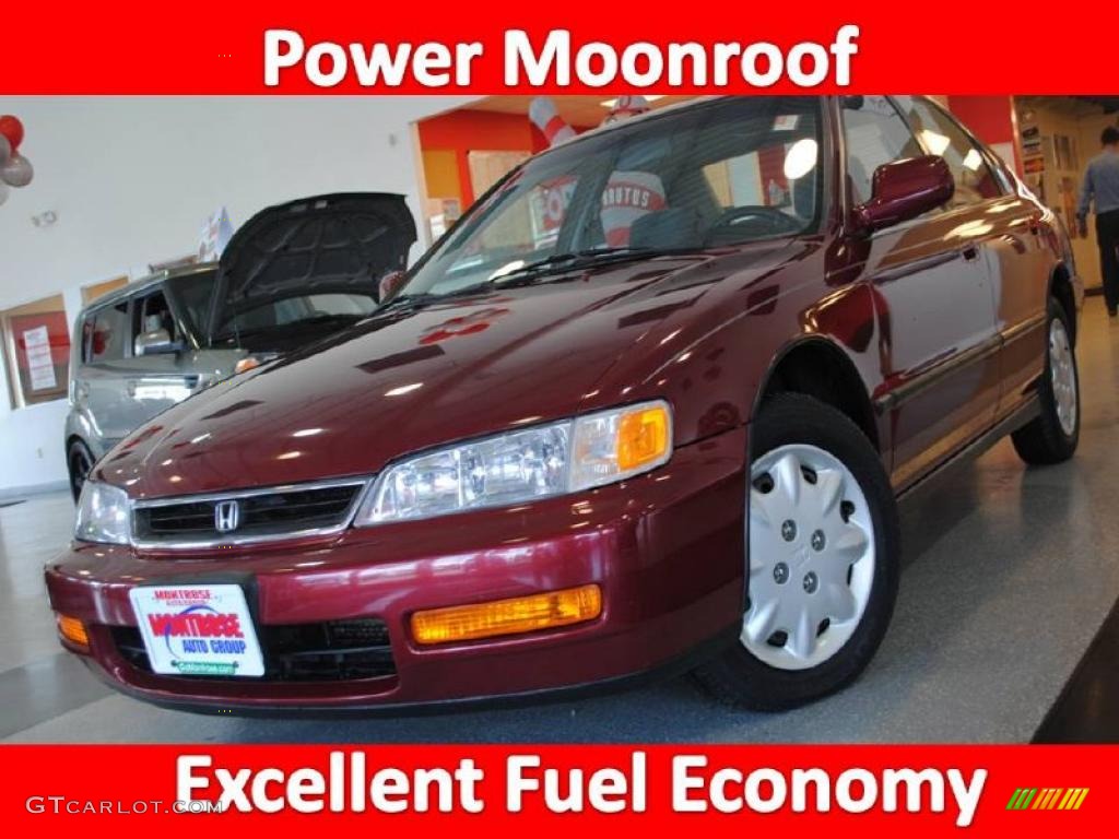 1997 Accord LX Sedan - Bordeaux Red Pearl / Black photo #1