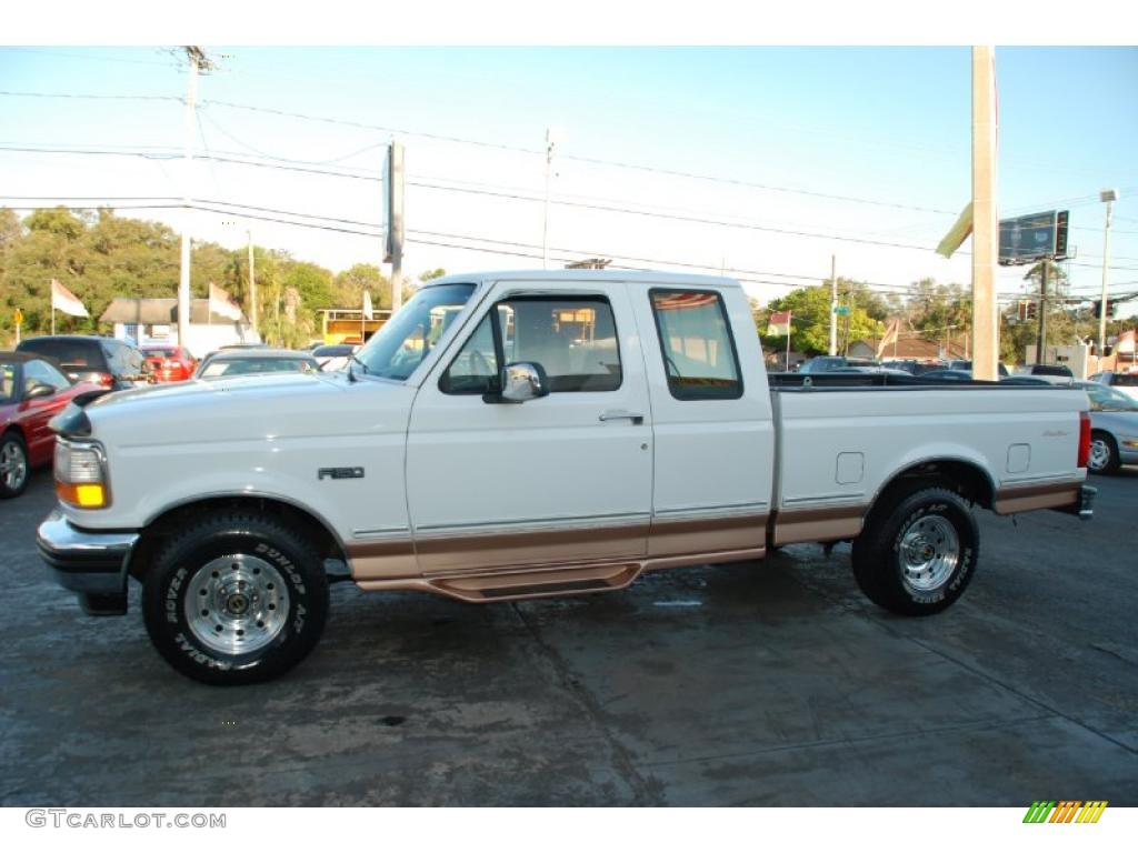 1995 F150 Eddie Bauer Extended Cab - Colonial White / Beige photo #1