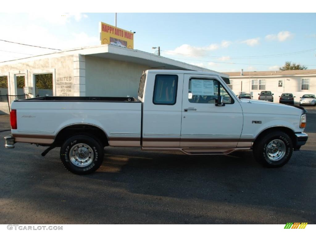 1995 F150 Eddie Bauer Extended Cab - Colonial White / Beige photo #3