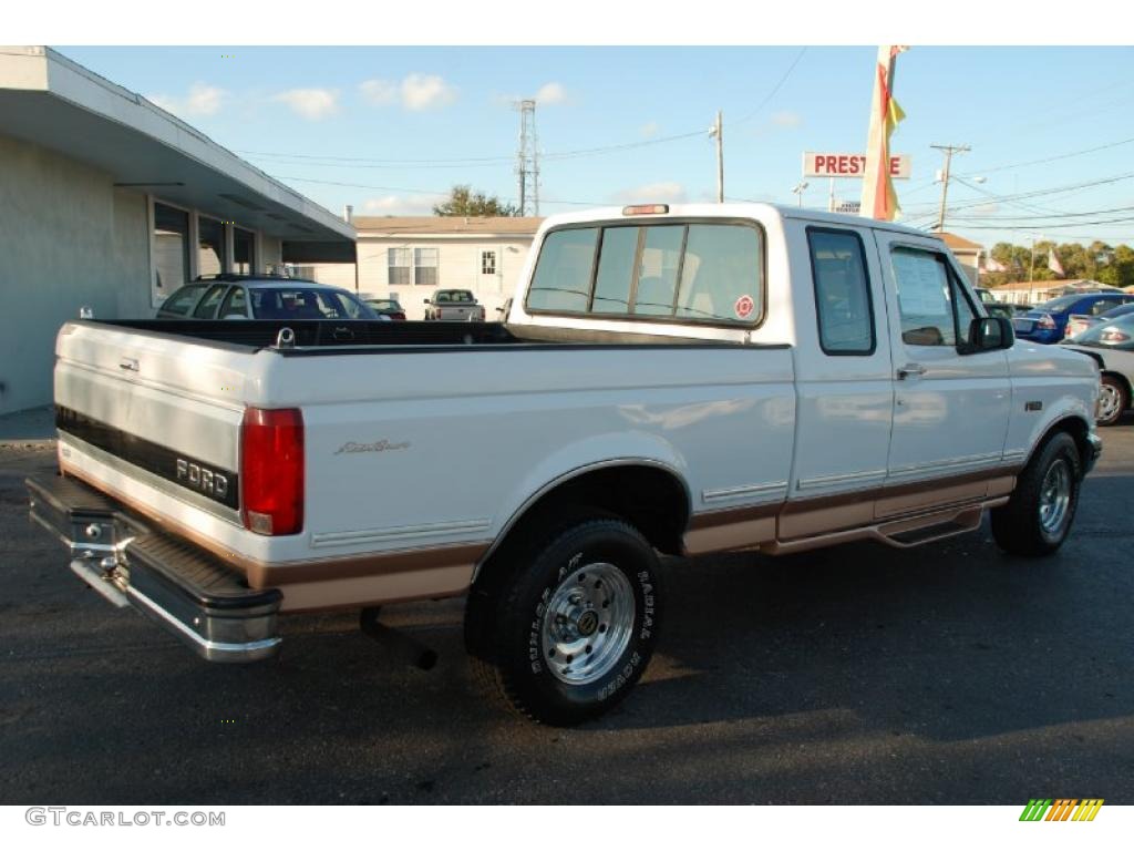 1995 F150 Eddie Bauer Extended Cab - Colonial White / Beige photo #4