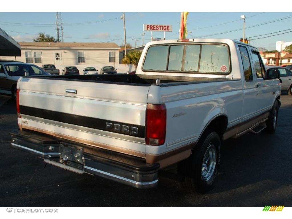 1995 F150 Eddie Bauer Extended Cab - Colonial White / Beige photo #5