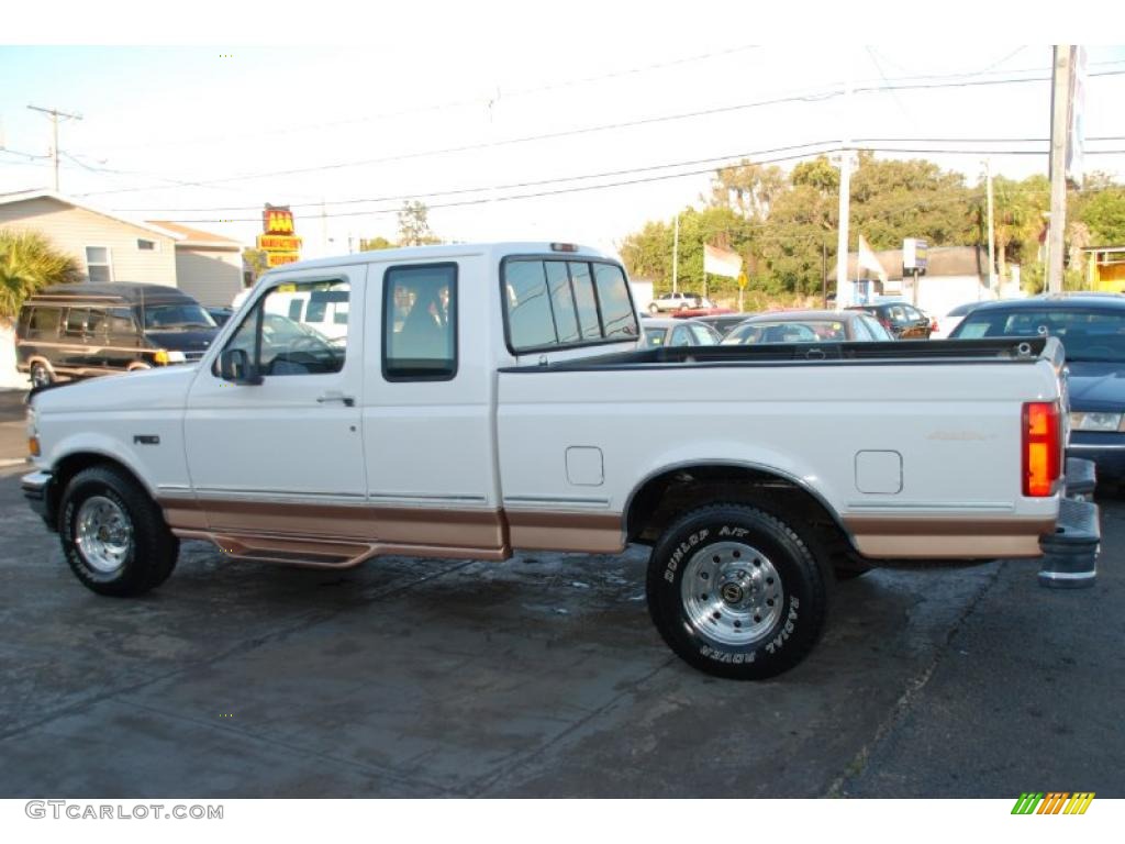 1995 F150 Eddie Bauer Extended Cab - Colonial White / Beige photo #8