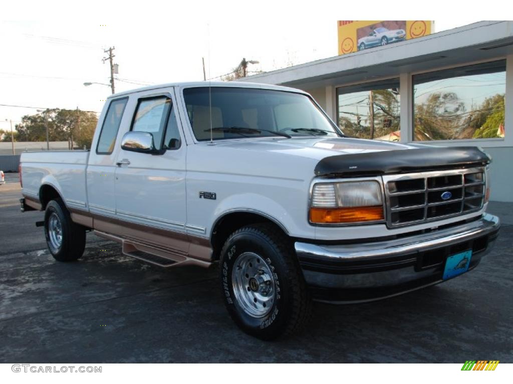 1995 F150 Eddie Bauer Extended Cab - Colonial White / Beige photo #10