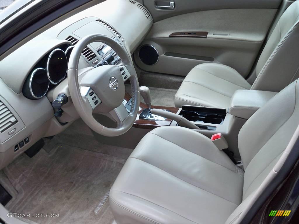 2005 Altima 3.5 SE - Super Black / Blond photo #4