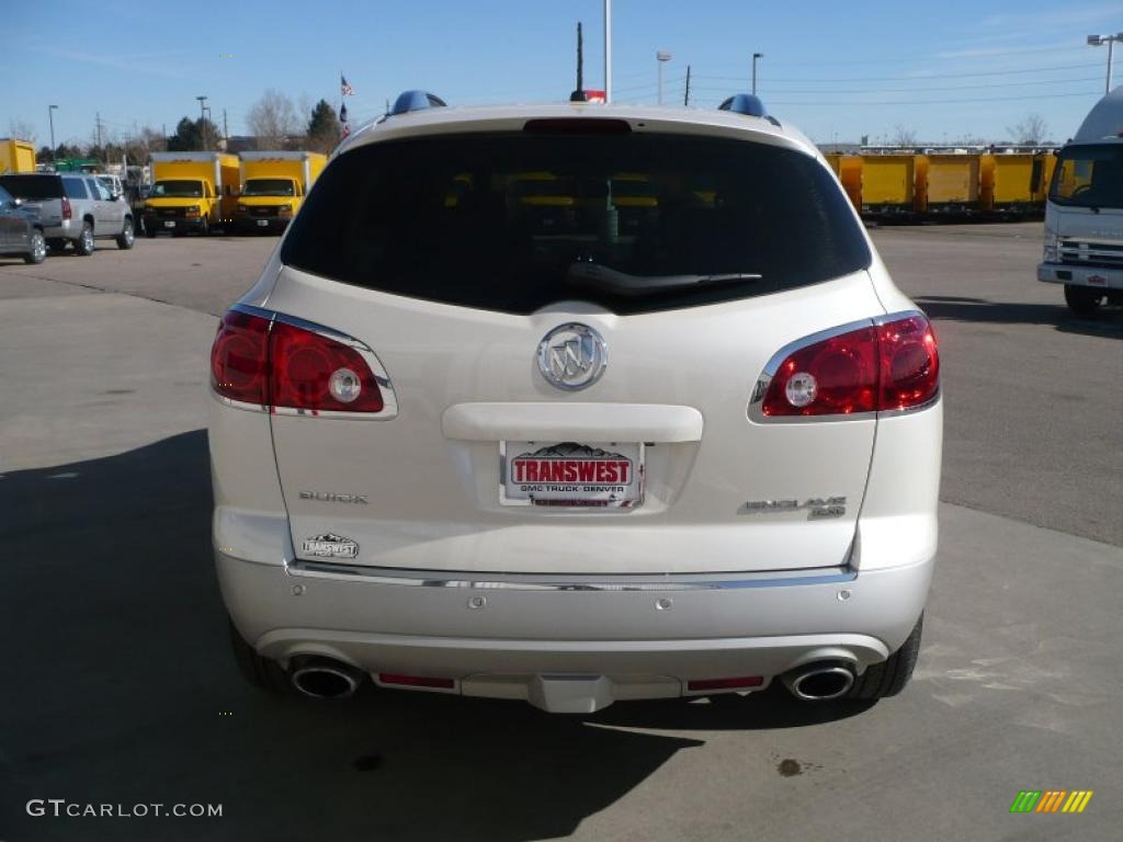 2010 Enclave CXL AWD - White Diamond Tricoat / Cashmere/Cocoa photo #5