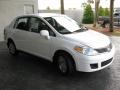 2008 Fresh Powder White Nissan Versa 1.8 S Sedan  photo #3