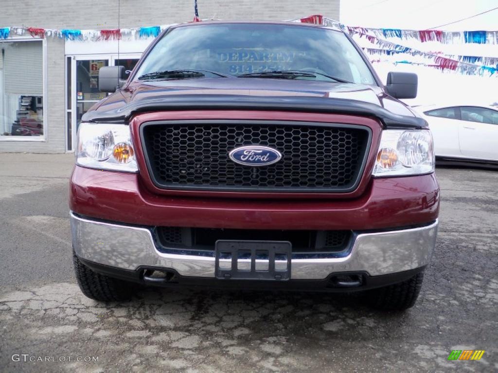 2005 F150 XLT SuperCab 4x4 - Bright Red / Black photo #2