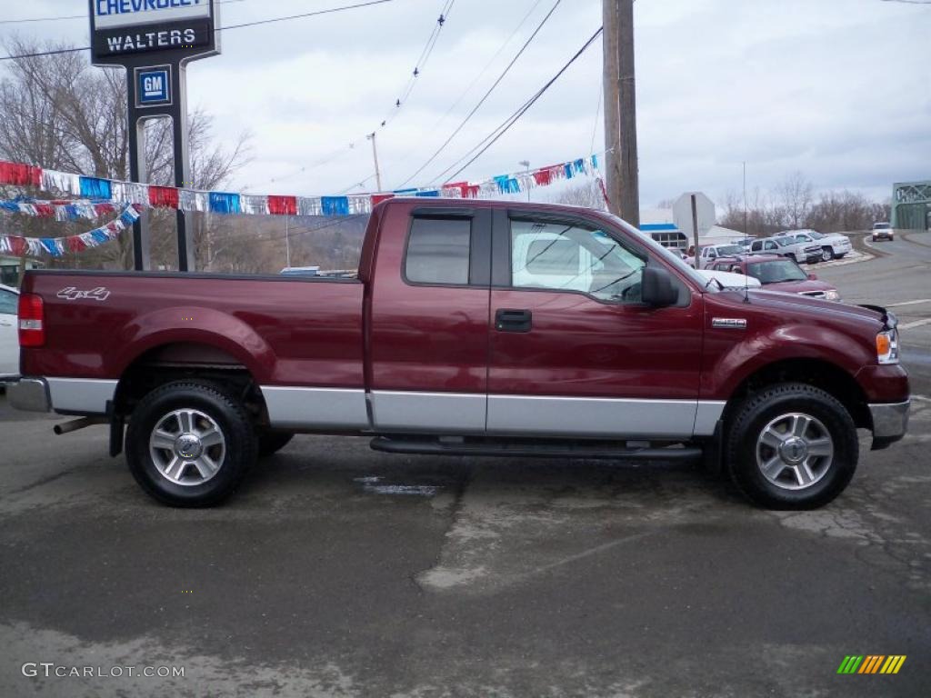 2005 F150 XLT SuperCab 4x4 - Bright Red / Black photo #4