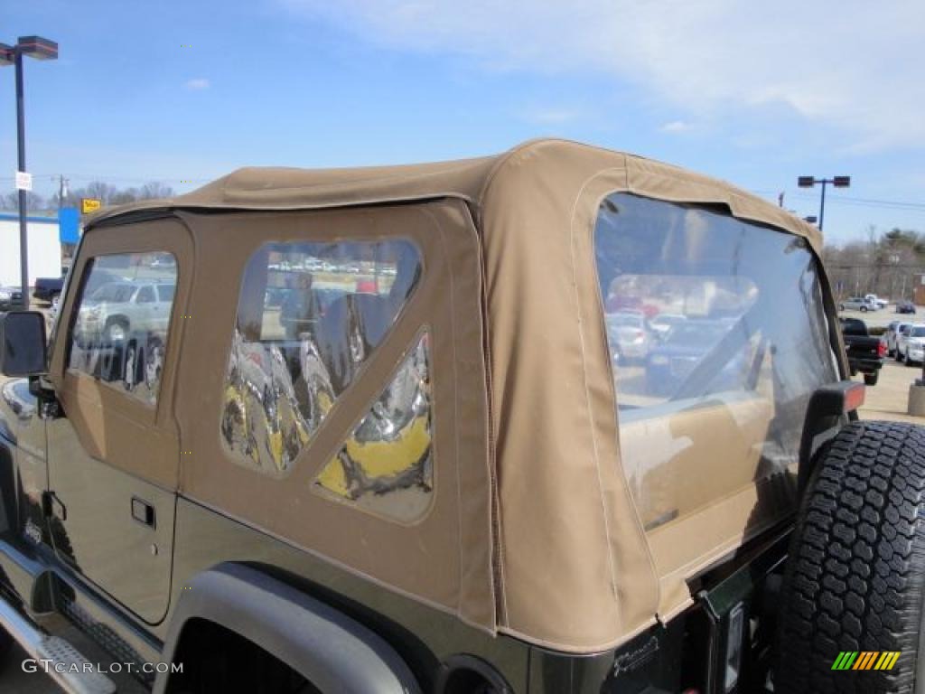 1998 Wrangler Sahara 4x4 - Moss Green Pearl / Green/Khaki photo #10