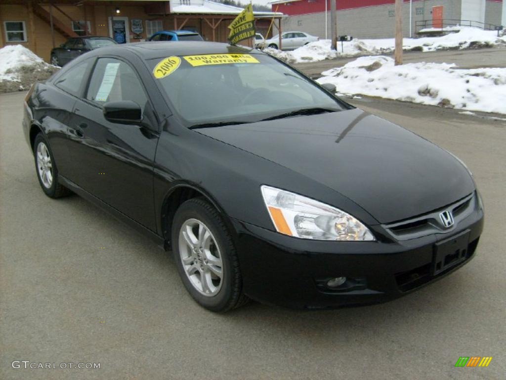 2006 Accord EX Coupe - Nighthawk Black Pearl / Black photo #6