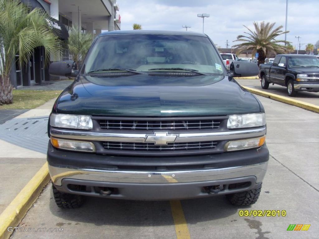 2001 Silverado 1500 LS Crew Cab 4x4 - Forest Green Metallic / Tan photo #6