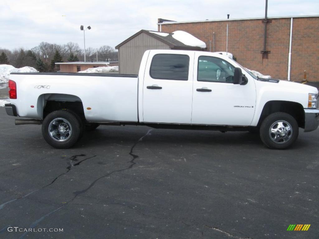2008 Silverado 3500HD LS Crew Cab 4x4 Dually - Summit White / Light Titanium photo #2