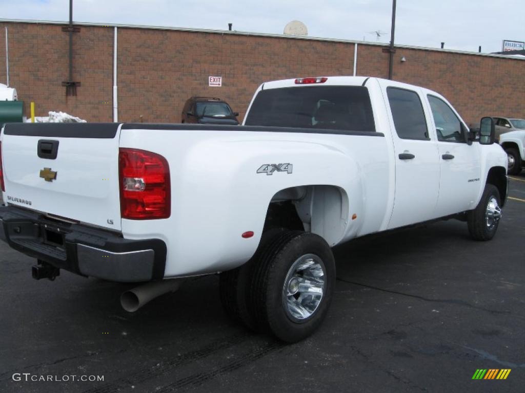 2008 Silverado 3500HD LS Crew Cab 4x4 Dually - Summit White / Light Titanium photo #3