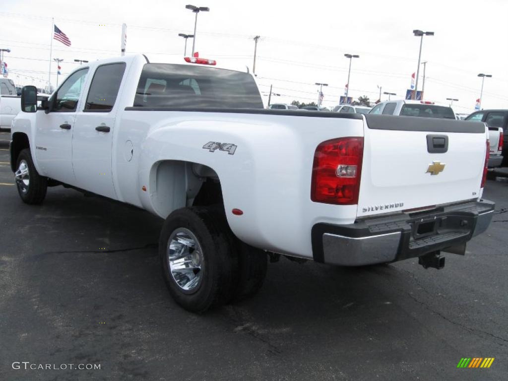 2008 Silverado 3500HD LS Crew Cab 4x4 Dually - Summit White / Light Titanium photo #4