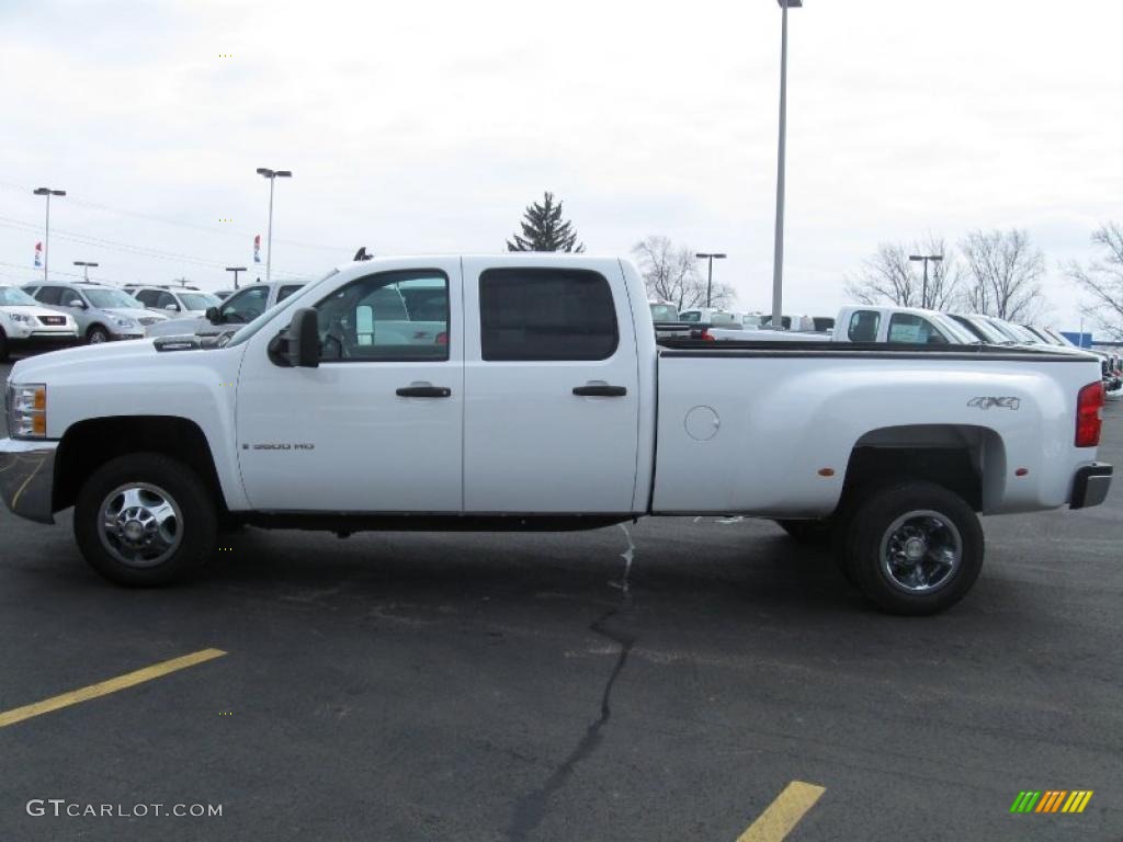2008 Silverado 3500HD LS Crew Cab 4x4 Dually - Summit White / Light Titanium photo #5