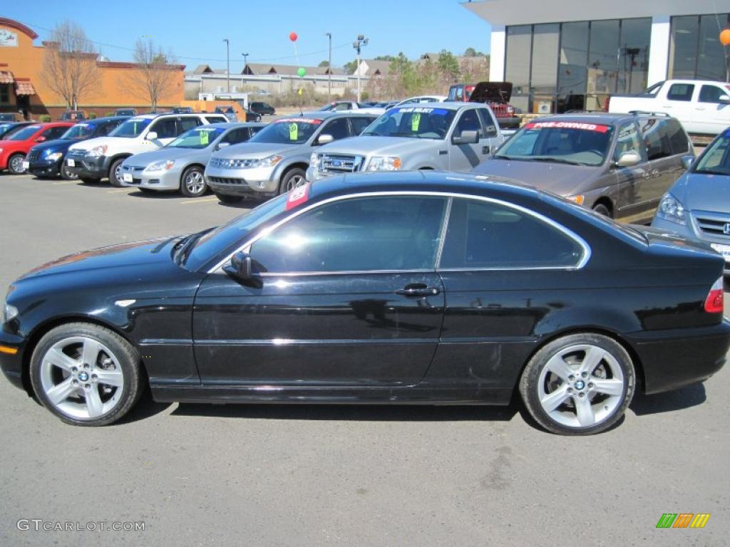 2006 3 Series 325i Coupe - Jet Black / Black photo #2