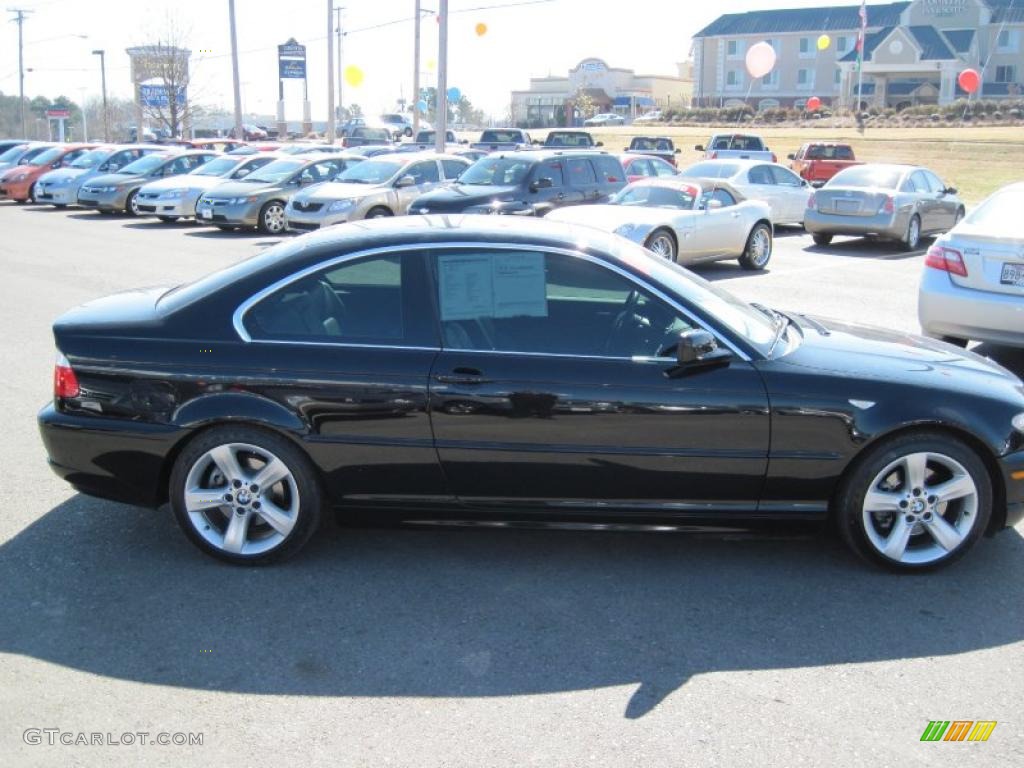 2006 3 Series 325i Coupe - Jet Black / Black photo #6