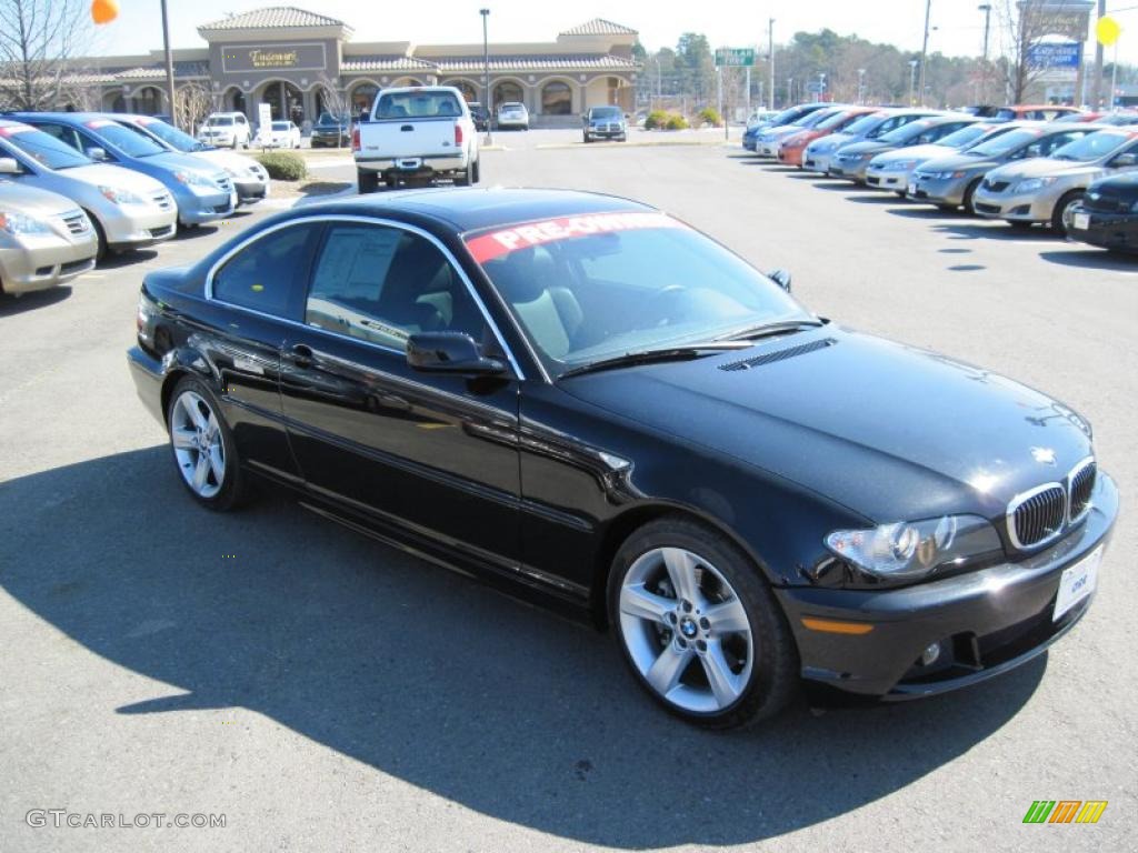 2006 3 Series 325i Coupe - Jet Black / Black photo #7