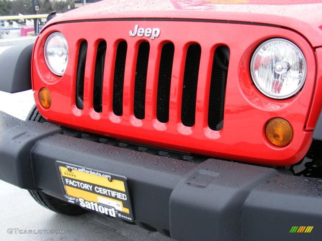 2007 Wrangler X 4x4 - Flame Red / Dark Slate Gray/Medium Slate Gray photo #25