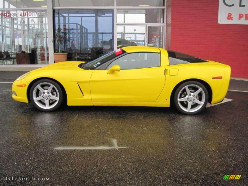 2006 Corvette Coupe - Velocity Yellow / Ebony Black photo #3