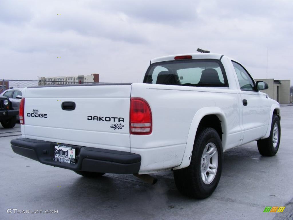 2003 Dakota SXT Regular Cab - Bright White / Dark Slate Gray photo #5