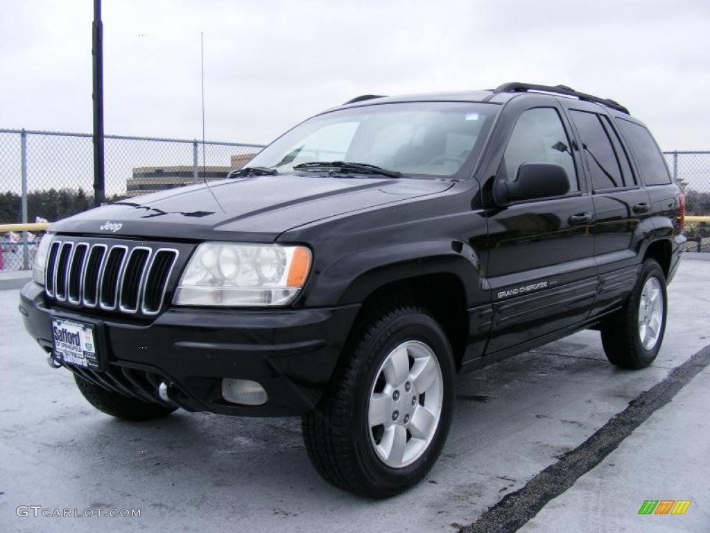 2001 Grand Cherokee Limited 4x4 - Black / Taupe photo #1