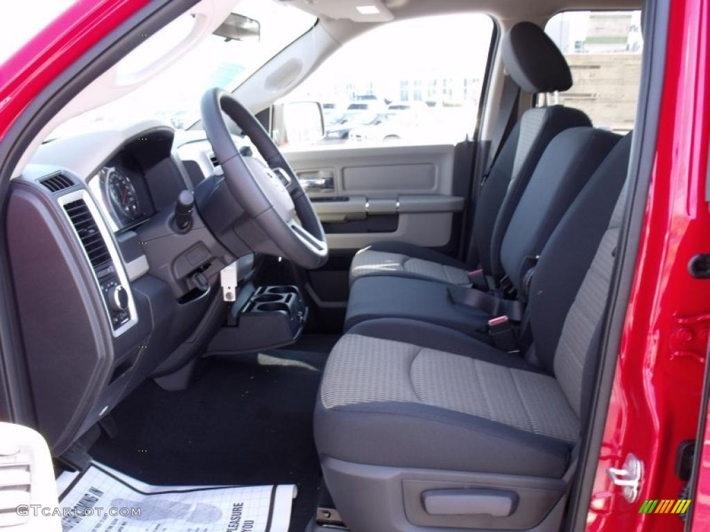 2010 Ram 1500 SLT Quad Cab - Flame Red / Dark Slate/Medium Graystone photo #6