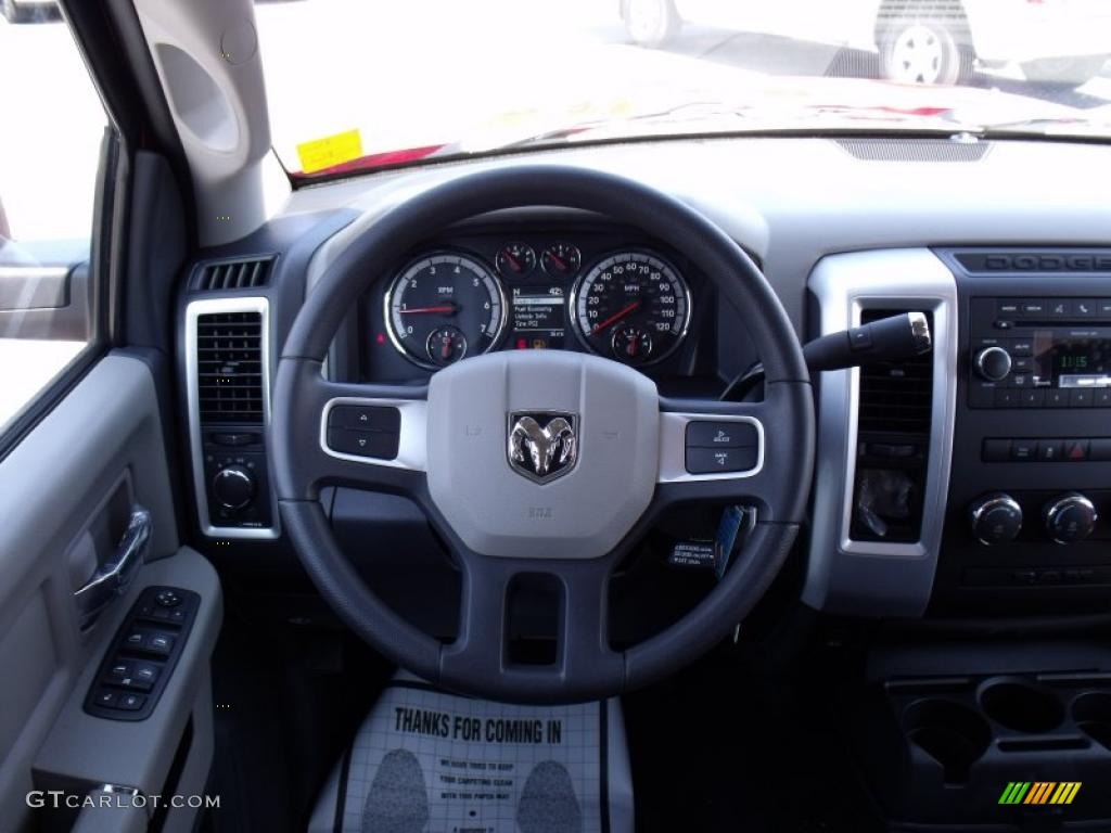 2010 Ram 1500 SLT Quad Cab - Flame Red / Dark Slate/Medium Graystone photo #12