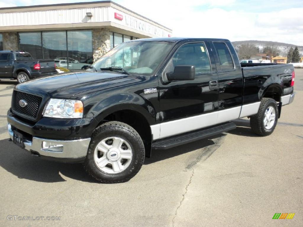 2004 F150 XLT SuperCab 4x4 - Black / Dark Flint photo #1