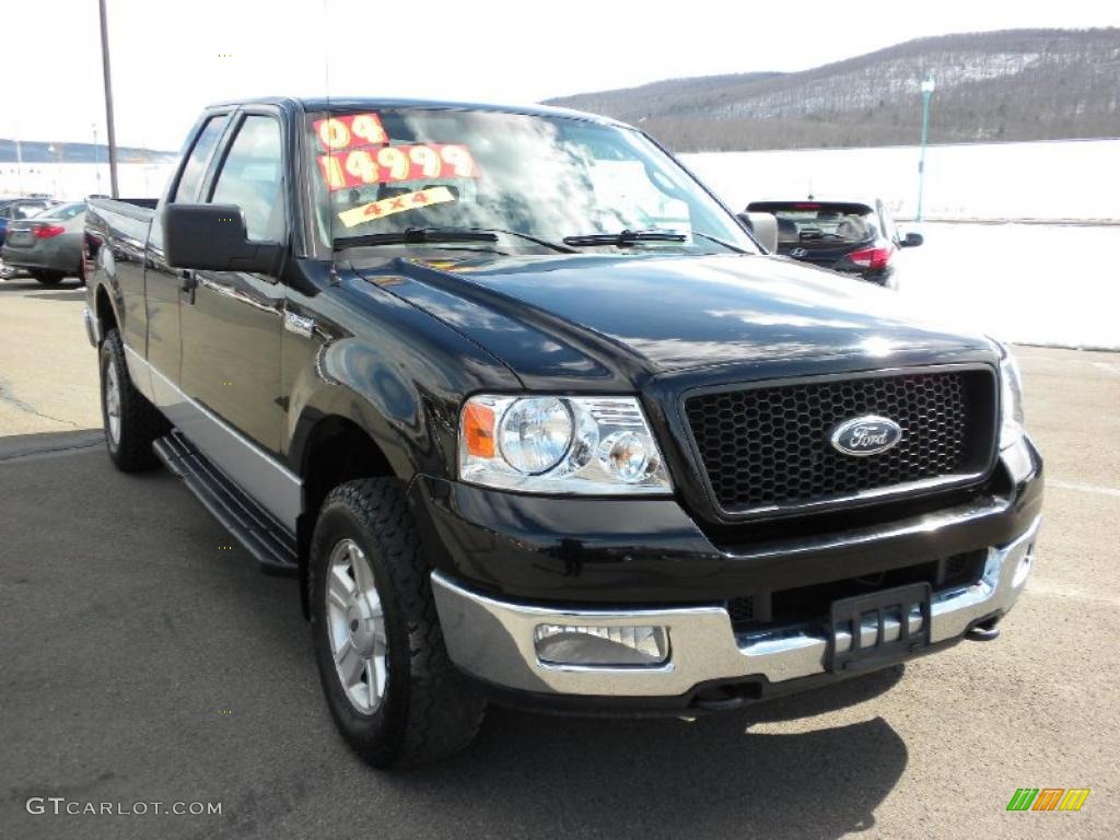 2004 F150 XLT SuperCab 4x4 - Black / Dark Flint photo #3