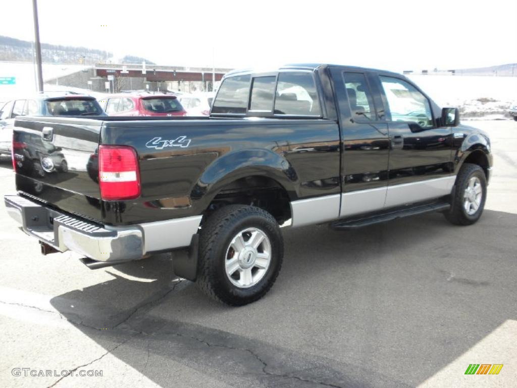 2004 F150 XLT SuperCab 4x4 - Black / Dark Flint photo #4