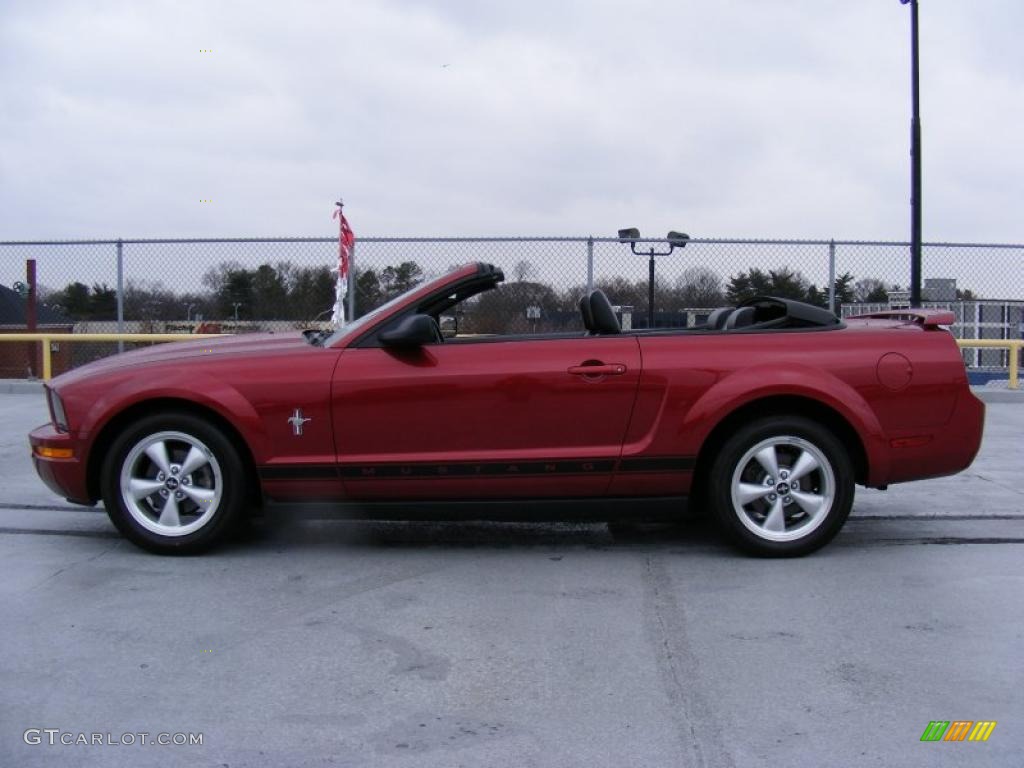 2006 Mustang V6 Premium Convertible - Redfire Metallic / Dark Charcoal photo #2
