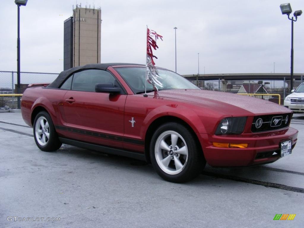 2006 Mustang V6 Premium Convertible - Redfire Metallic / Dark Charcoal photo #6