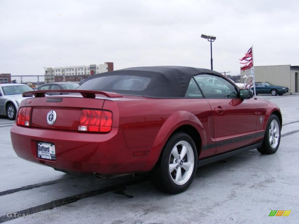 2006 Mustang V6 Premium Convertible - Redfire Metallic / Dark Charcoal photo #8